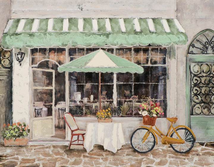 Straßencafé in grün
