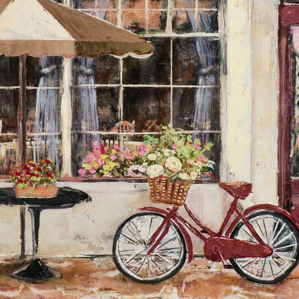 Straßencafé in rot