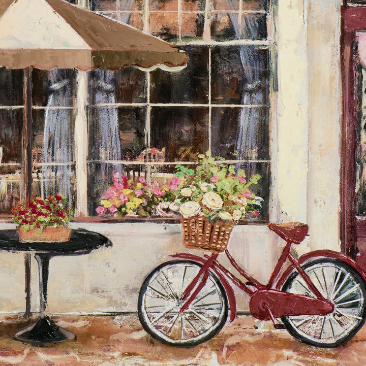 Straßencafé in rot