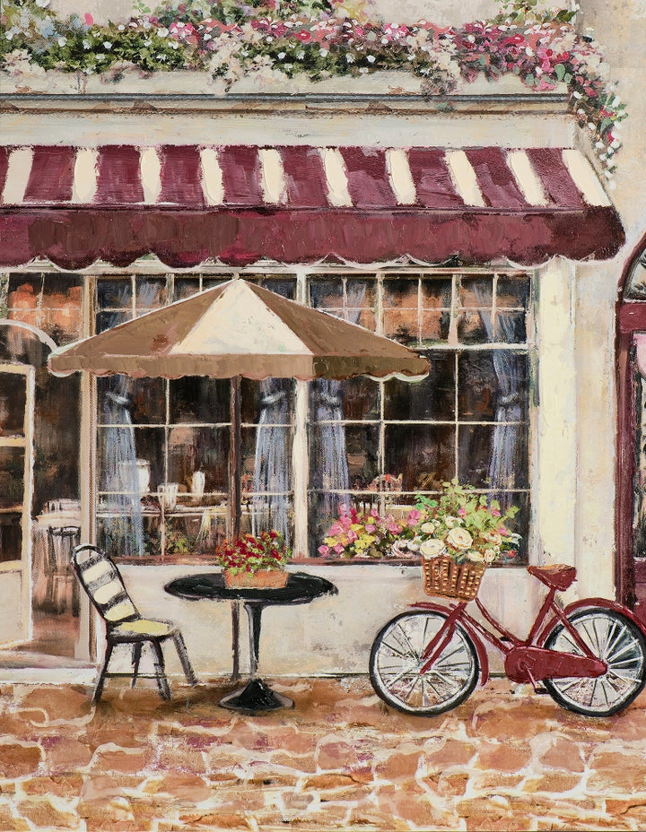 Straßencafé in rot