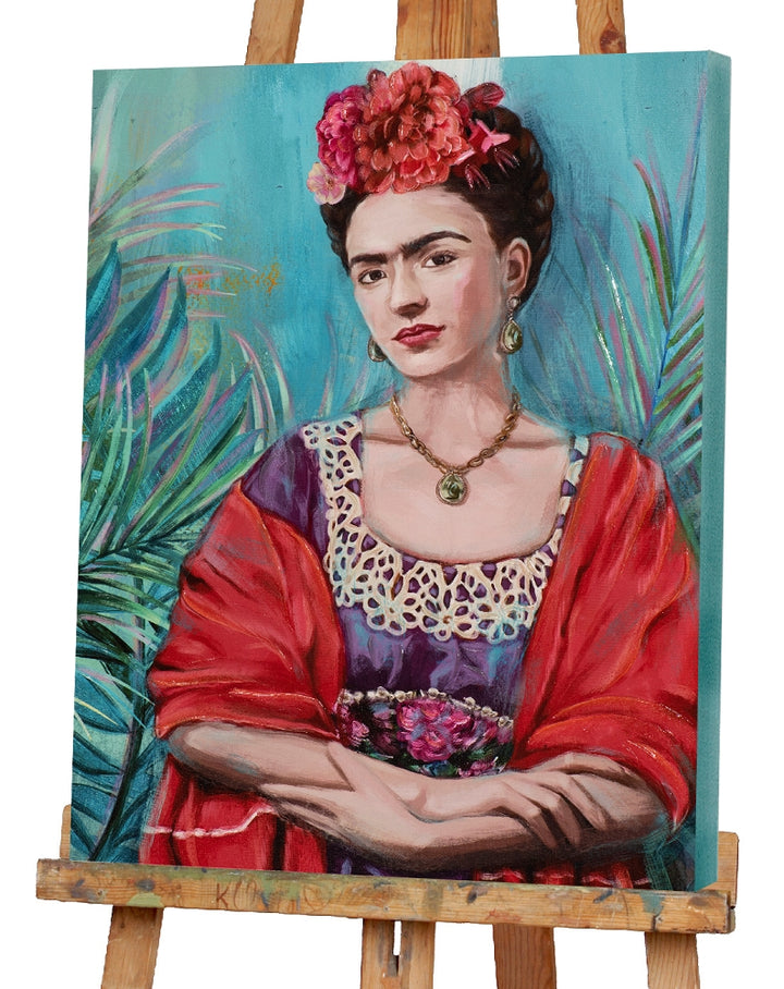 Schönheit mit rotem Umhang