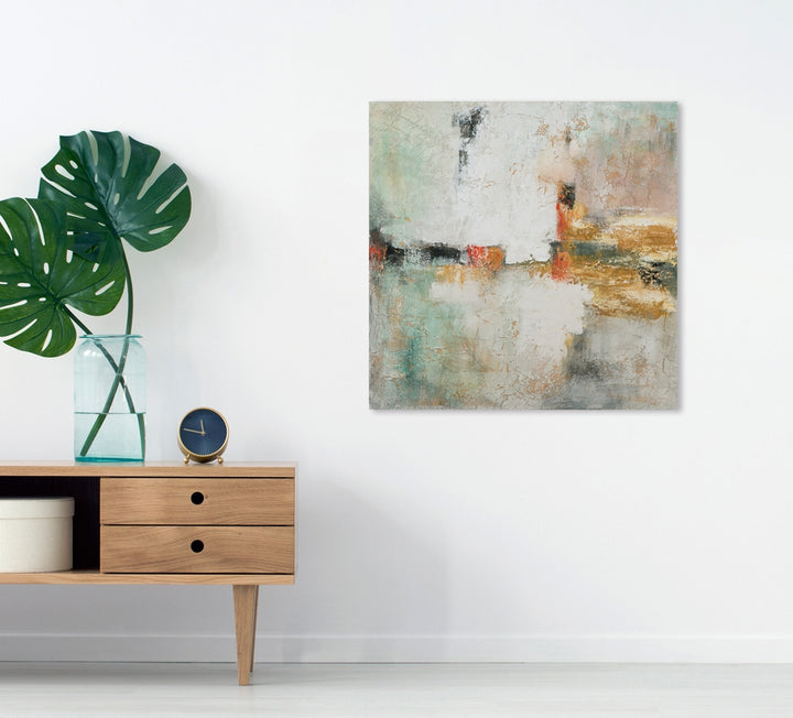 Komposition in Gold und Terracotta