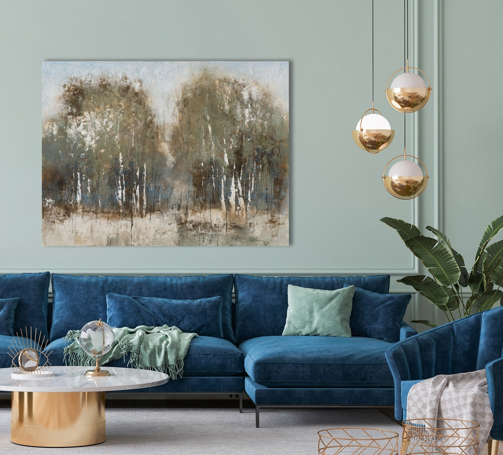 Abstrakter Birkenwald