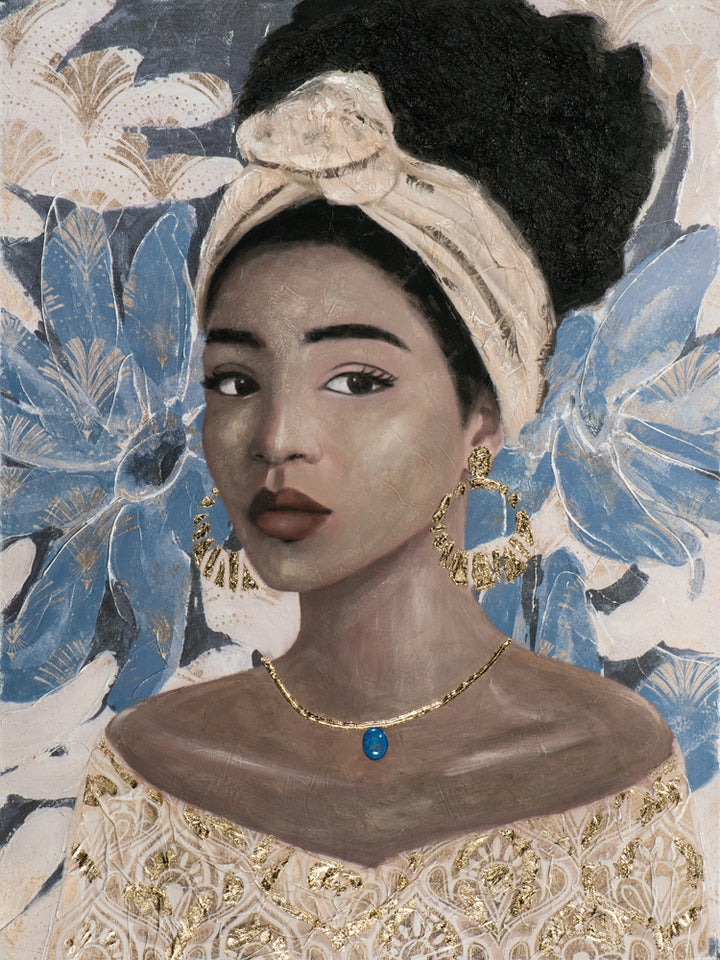 Anmutige Schöne mit Goldcolier