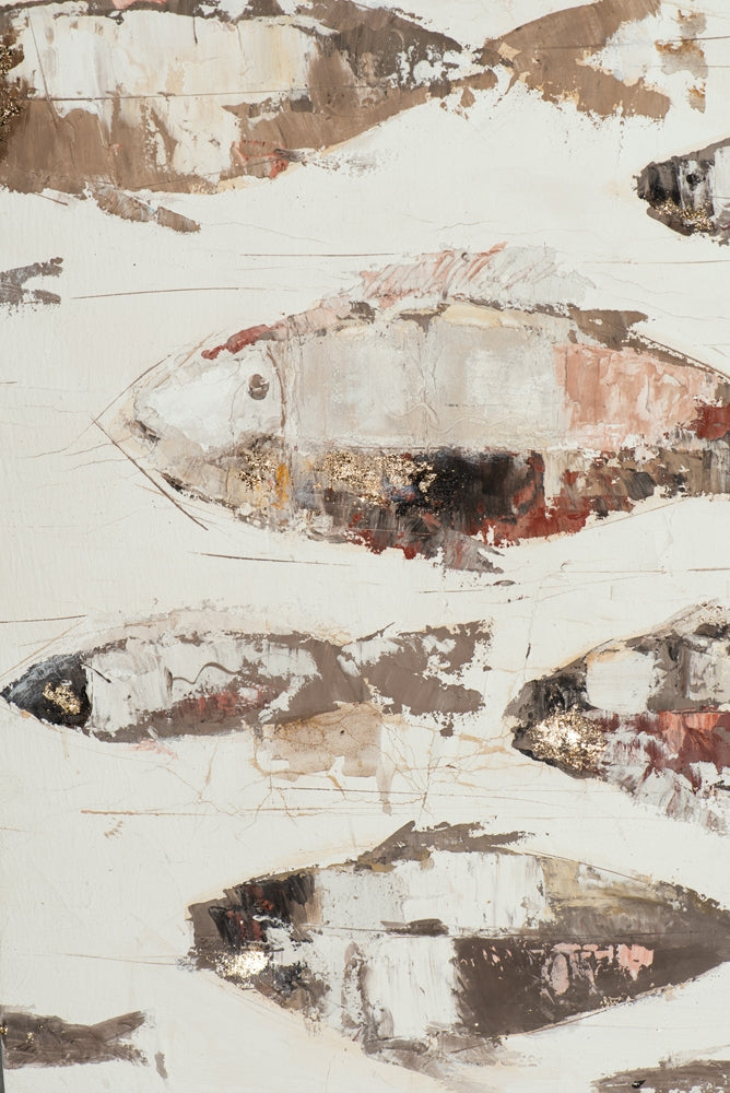 Fischschwarm in Rosa