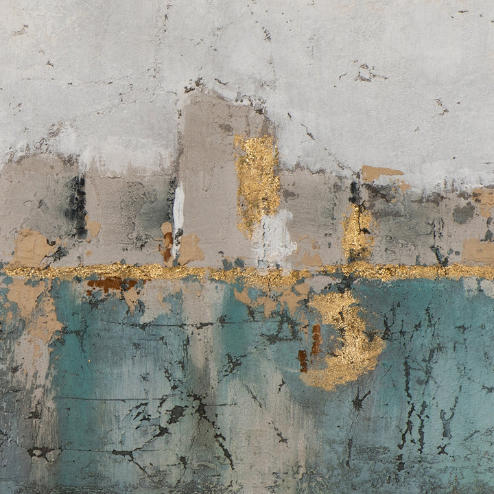 Abstrakte Skyline in Türkis