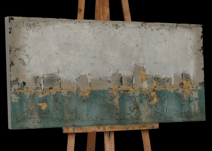 Abstrakte Skyline in Türkis