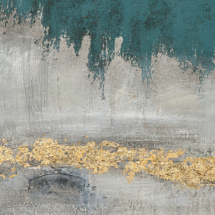 Glühende Silhouette in Türkis