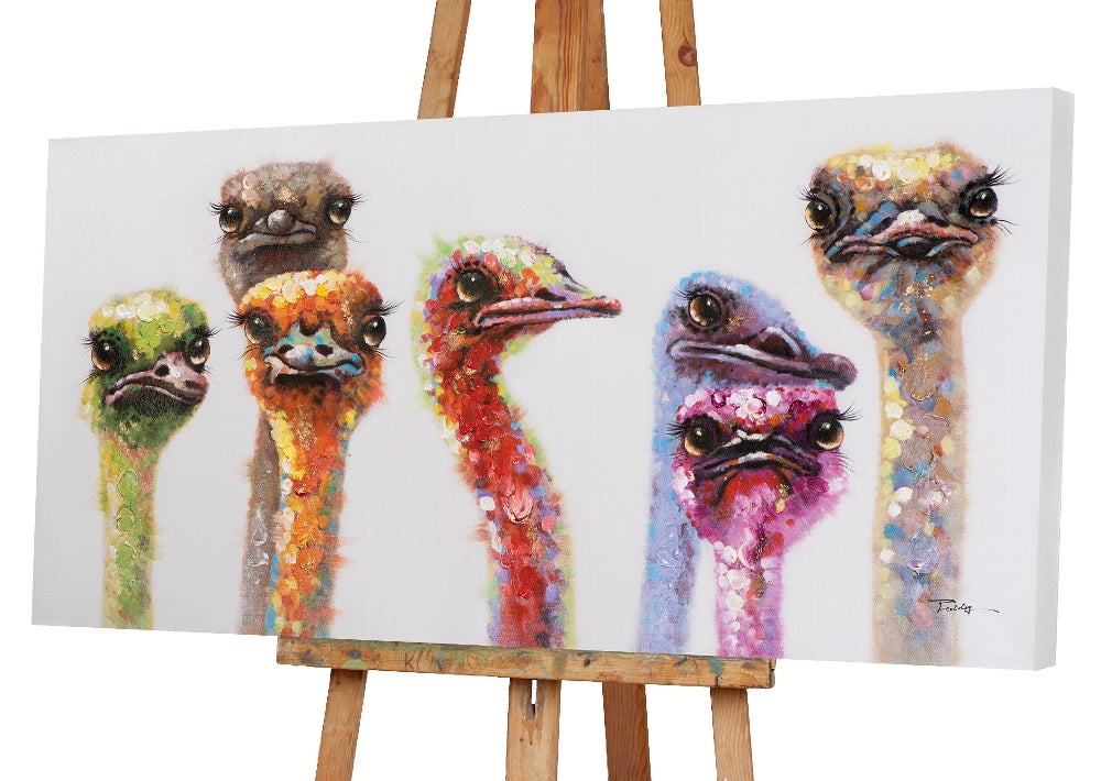 Große Straußenfamilie