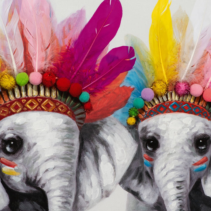 Kleine Elefanten mit Federn