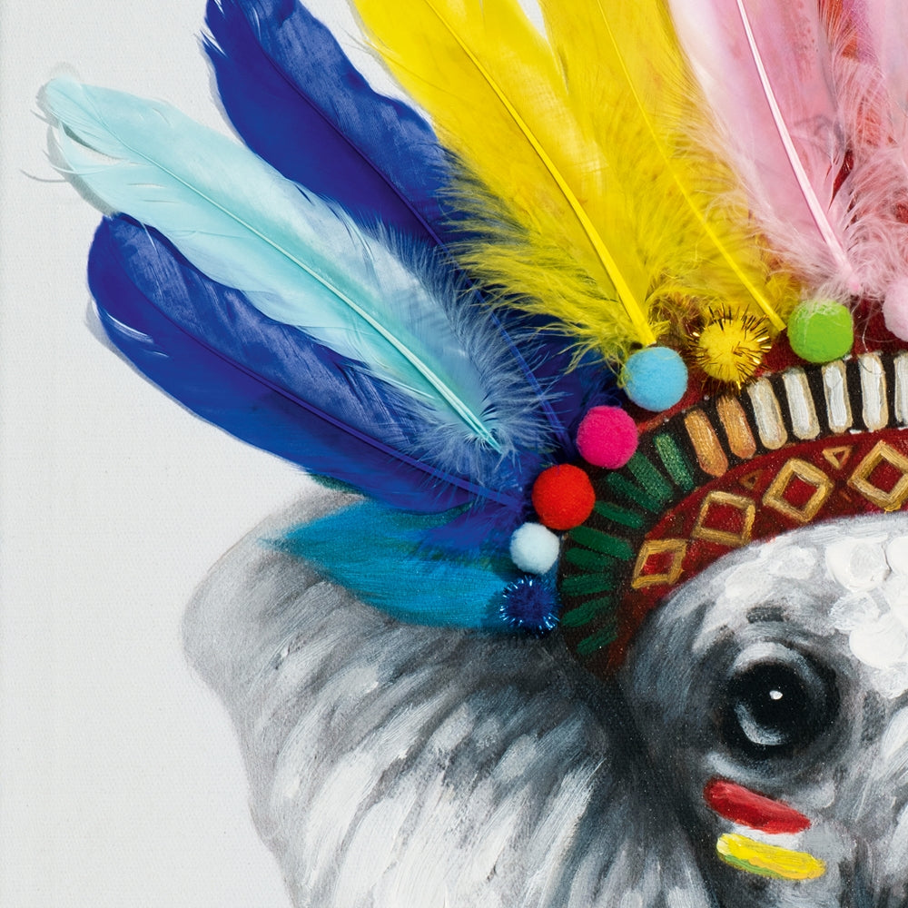 Kleiner Elefant mit Federn