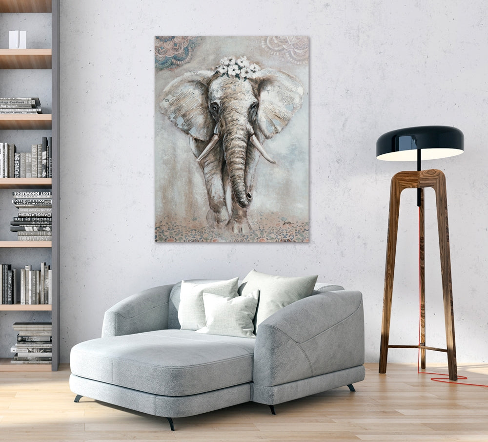 Elefant mit Blumen