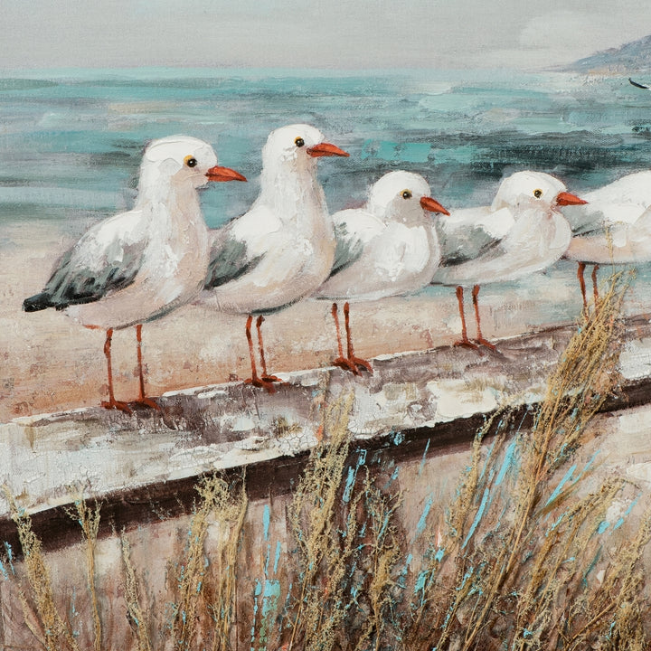 Strandpromenade mit Möwen