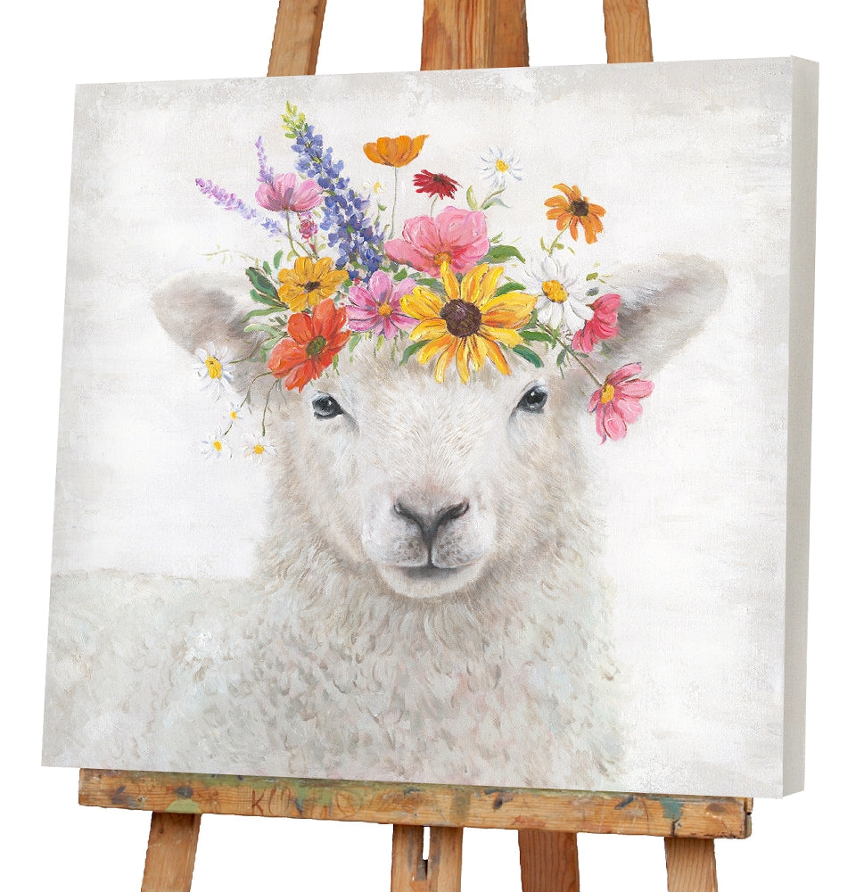 Schäfchen mit Blumen