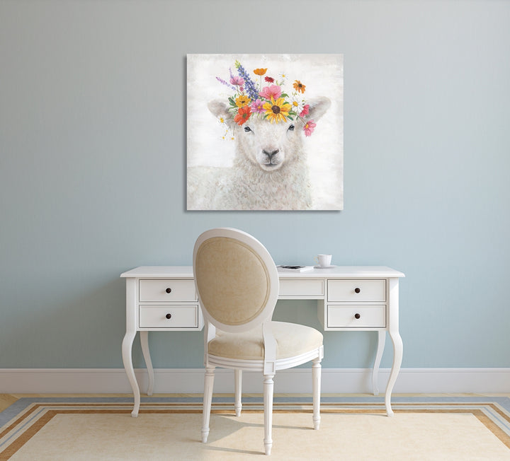 Schäfchen mit Blumen