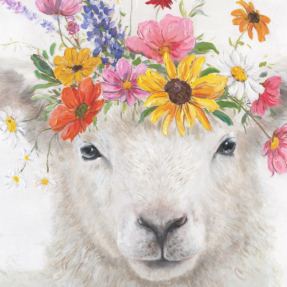 Schäfchen mit Blumen