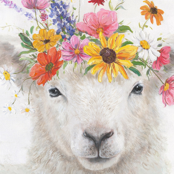 Schäfchen mit Blumen