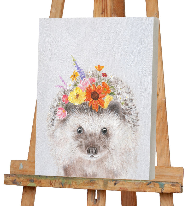 Igel mit Blumen