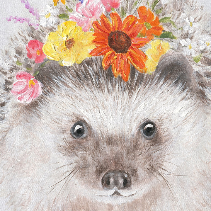 Igel mit Blumen