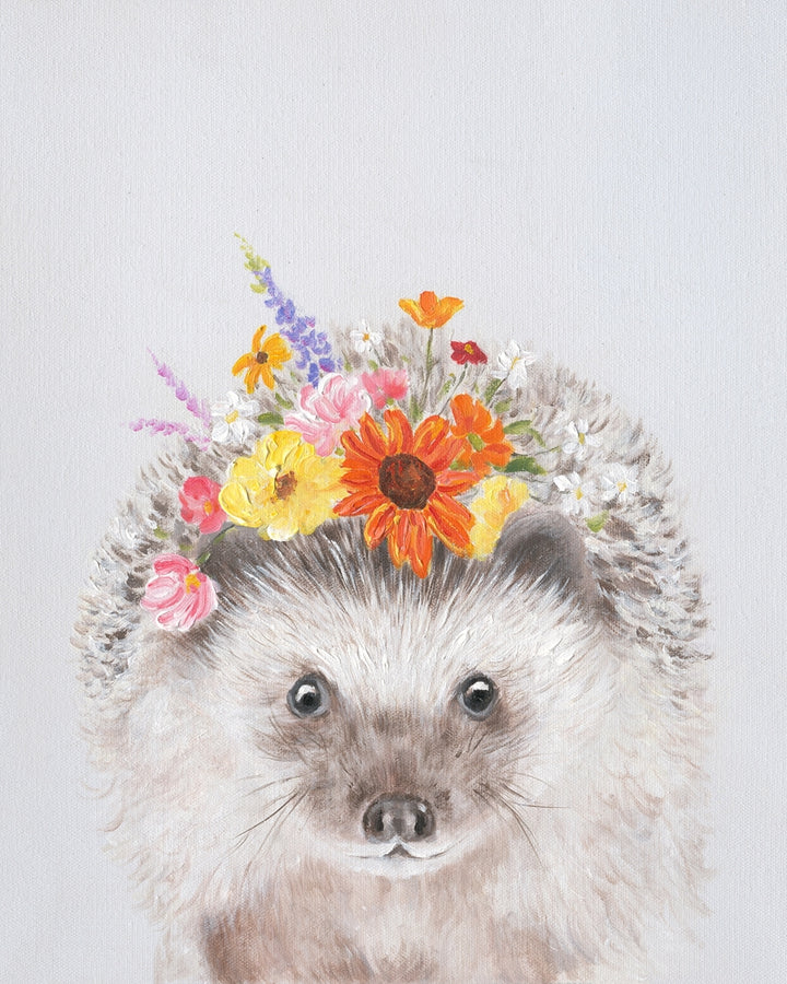 Igel mit Blumen