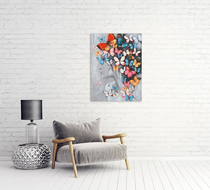 Schönheit mit Schmetterlingen