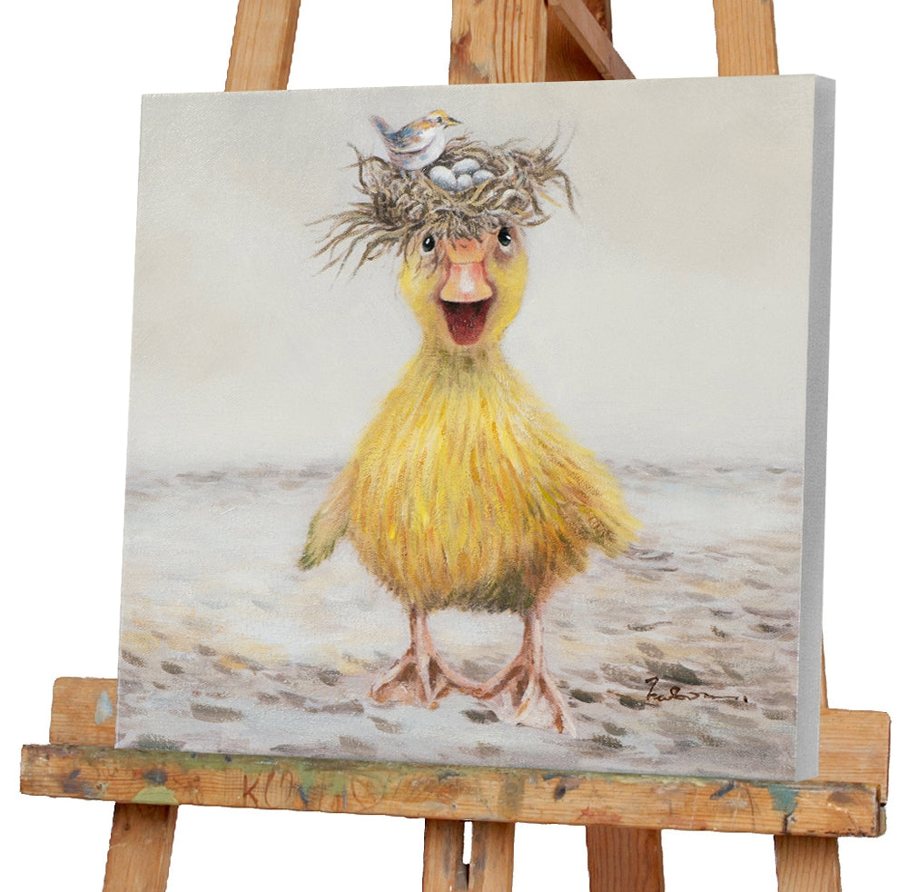 Küken mit Vogelnest