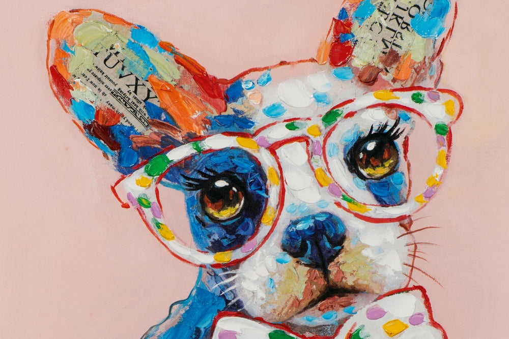 Lustiger Hund mit Brille