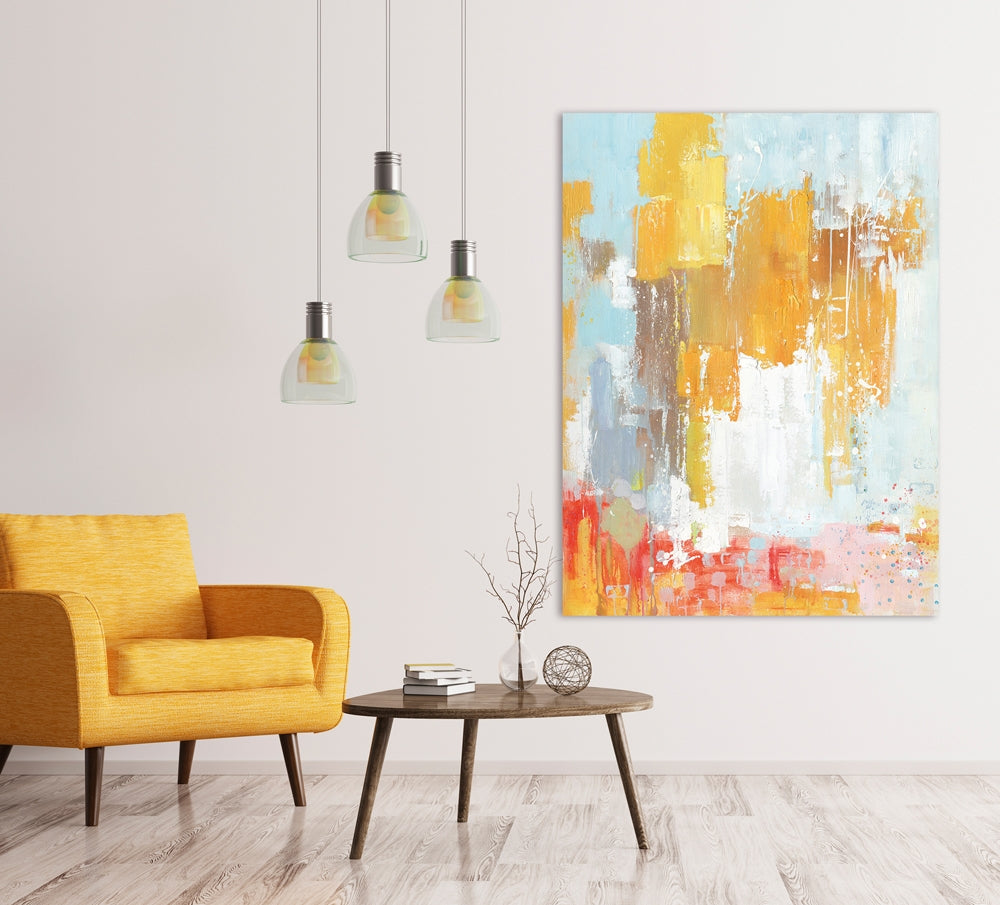 Abstrake Kompostion in Sonnengelb