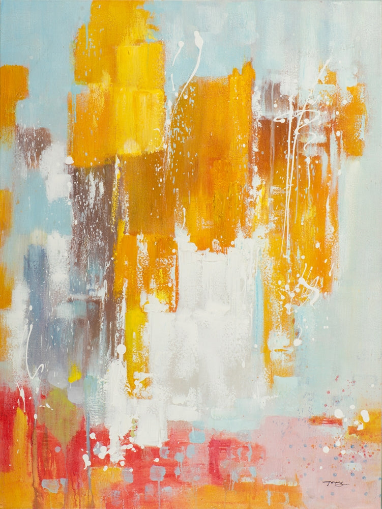 Abstrake Kompostion in Sonnengelb