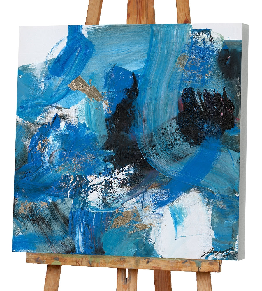 Schwungvolle Variationen in Blau
