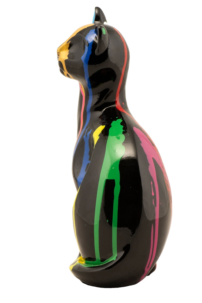 Sitzende bunte Katze II