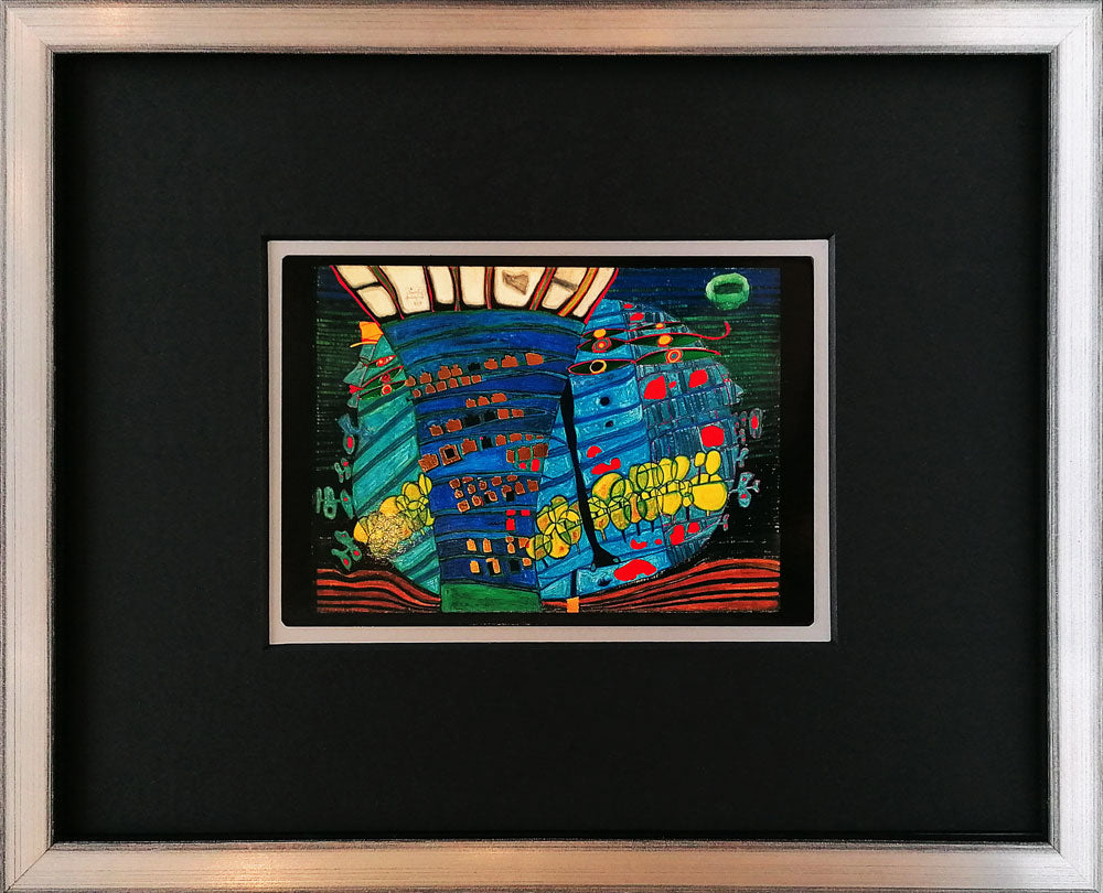 "Der blaue Mond" | Friedensreich Hundertwasser Miniprint