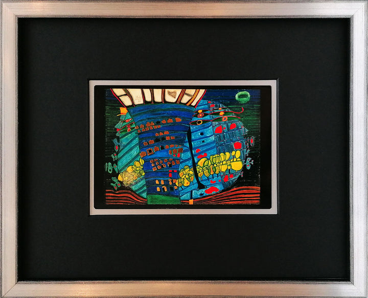 "Der blaue Mond" | Friedensreich Hundertwasser Miniprint