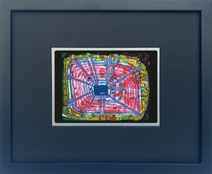 "Blutregen Tropft In Japanisches Wasser Das In Einem Österreichischen Garten Liegt" | Friedensreich Hundertwasser Miniprint