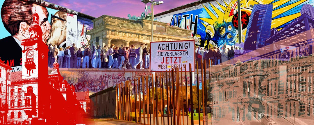 Berlin Collage Berliner Mauer