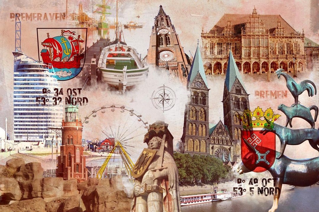 Bremen und Bremerhaven - Die Schwesterstädte Collage