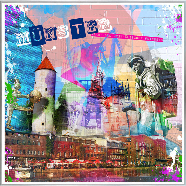 Buntes Münster Collage