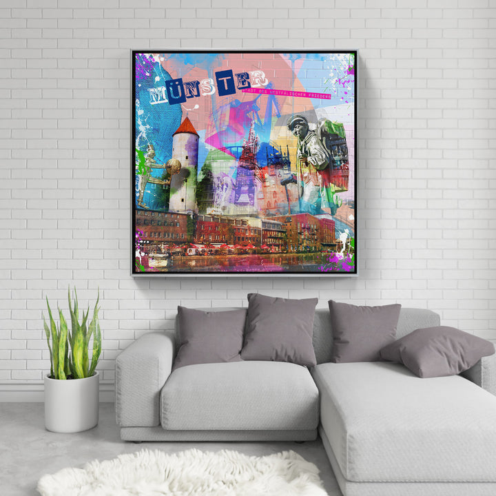 Buntes Münster Collage