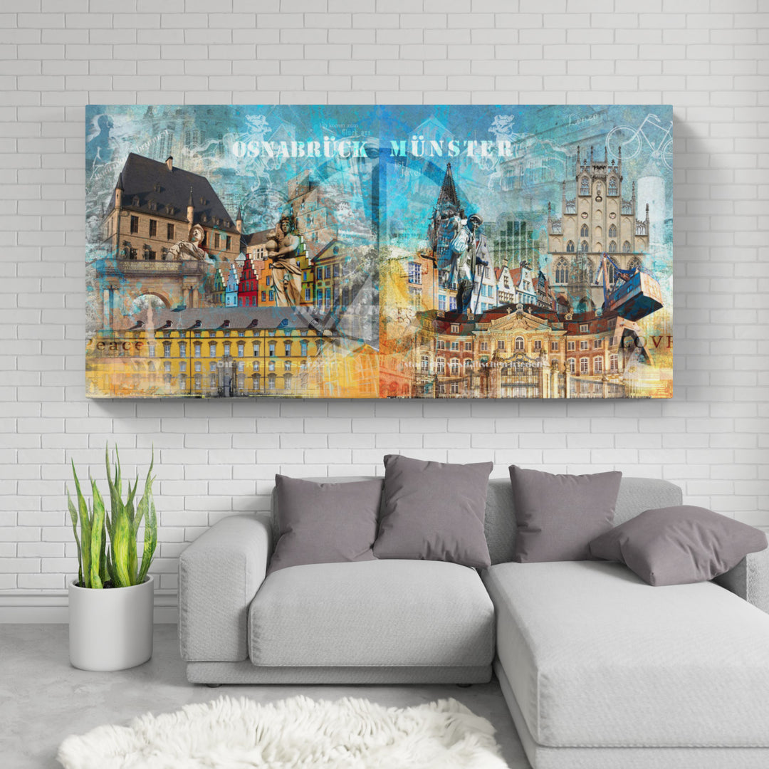 Osnabrück und Münster-Friedensbild Collage 2023