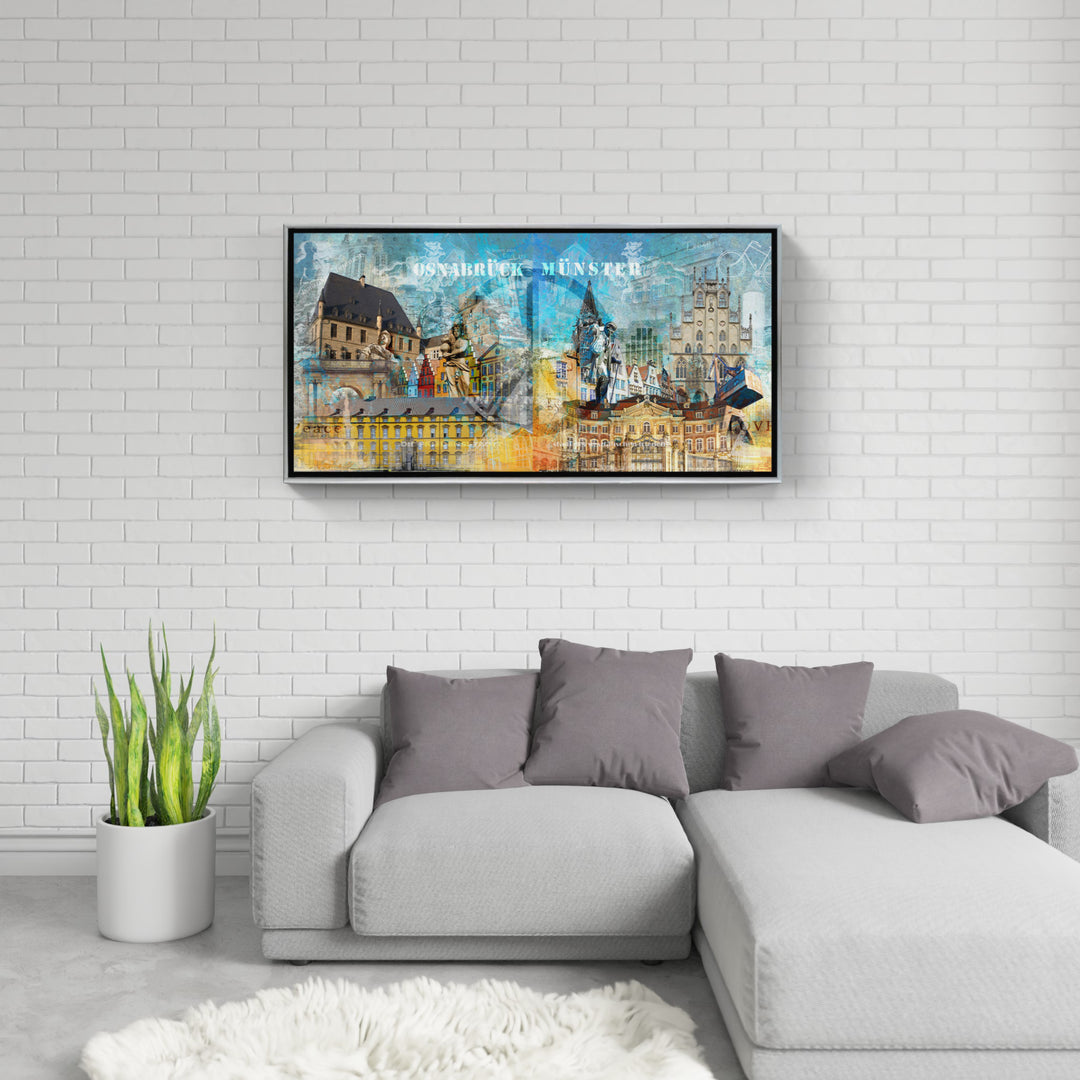 Osnabrück und Münster-Friedensbild Collage 2023