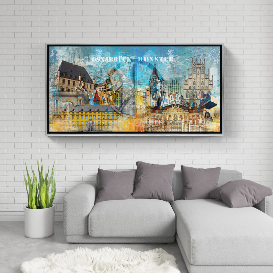 Osnabrück und Münster-Friedensbild Collage 2023