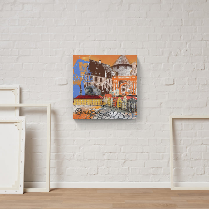 Osnabrück Die Friedensstadt - Markt No. 1 (OSB-31 quadratisch) I Giclee auf Holzkeilrahmen