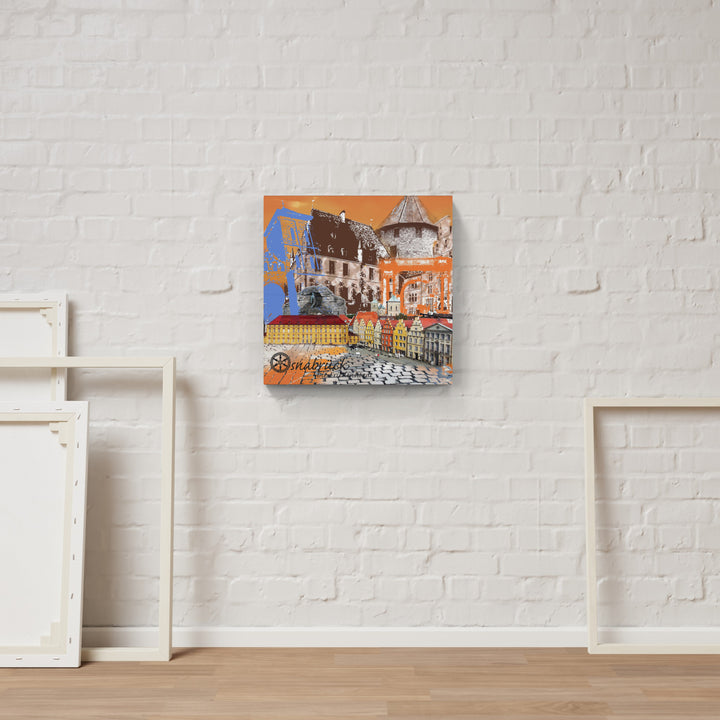Osnabrück Die Friedensstadt - Markt No. 1 (OSB-31 quadratisch) I Giclee auf Holzkeilrahmen