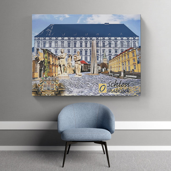 Schlossgarten Osnabrück Collage | Giclee auf Holzkeilrahmen