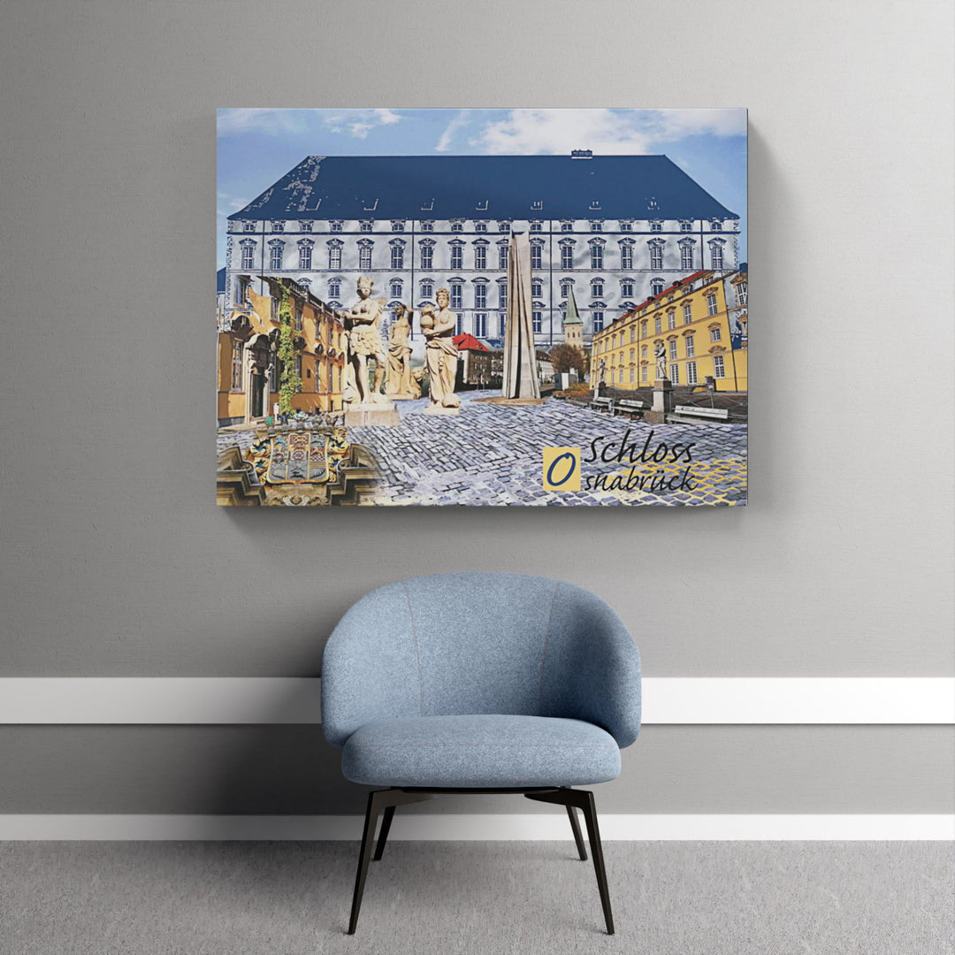 Schlossgarten Osnabrück Collage | Giclee auf Holzkeilrahmen