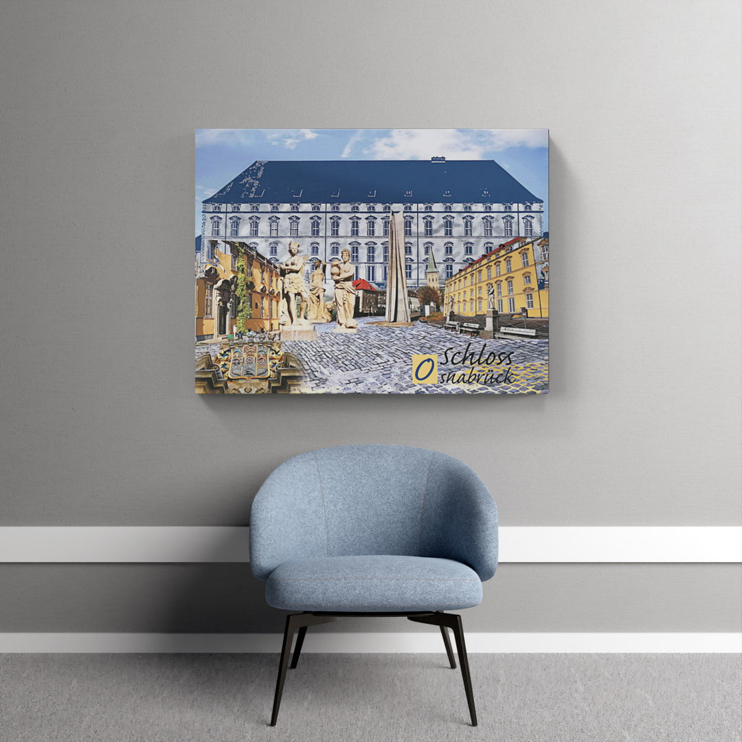 Schlossgarten Osnabrück Collage | Giclee auf Holzkeilrahmen