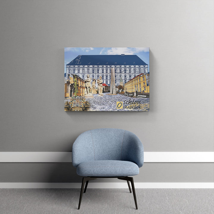 Schlossgarten Osnabrück Collage | Giclee auf Holzkeilrahmen