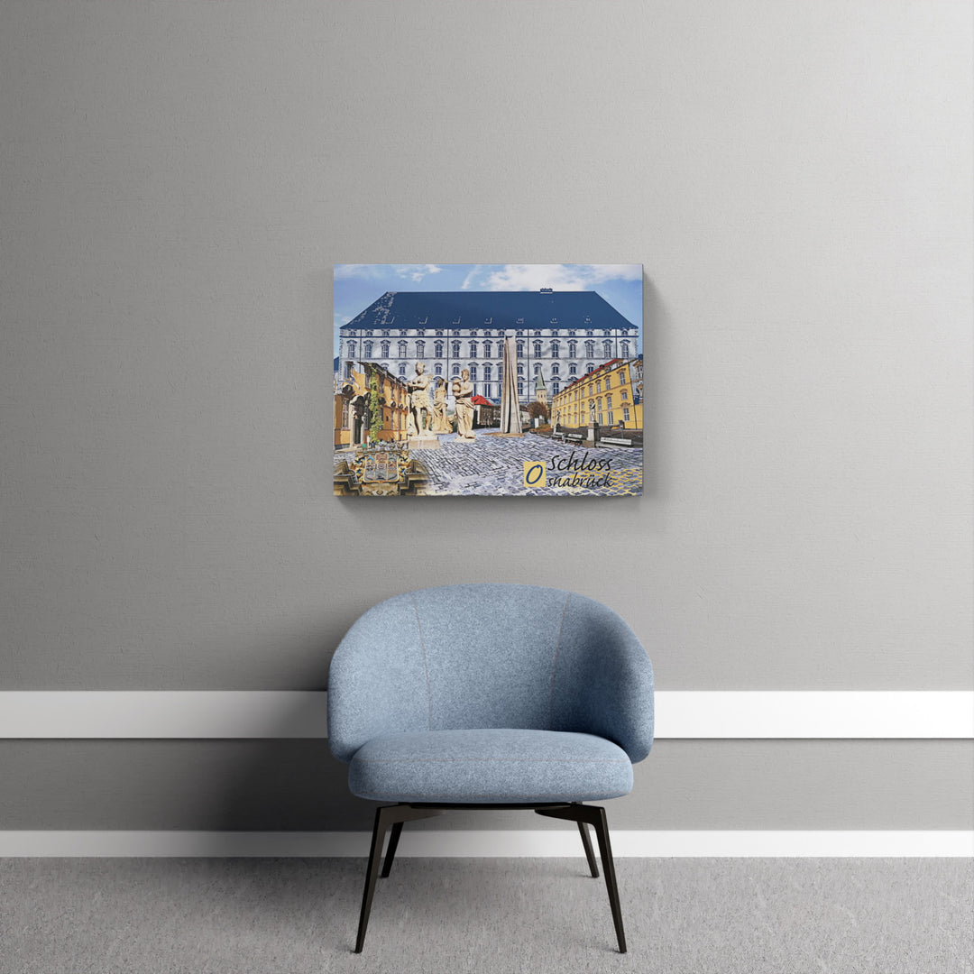 Schlossgarten Osnabrück Collage | Giclee auf Holzkeilrahmen