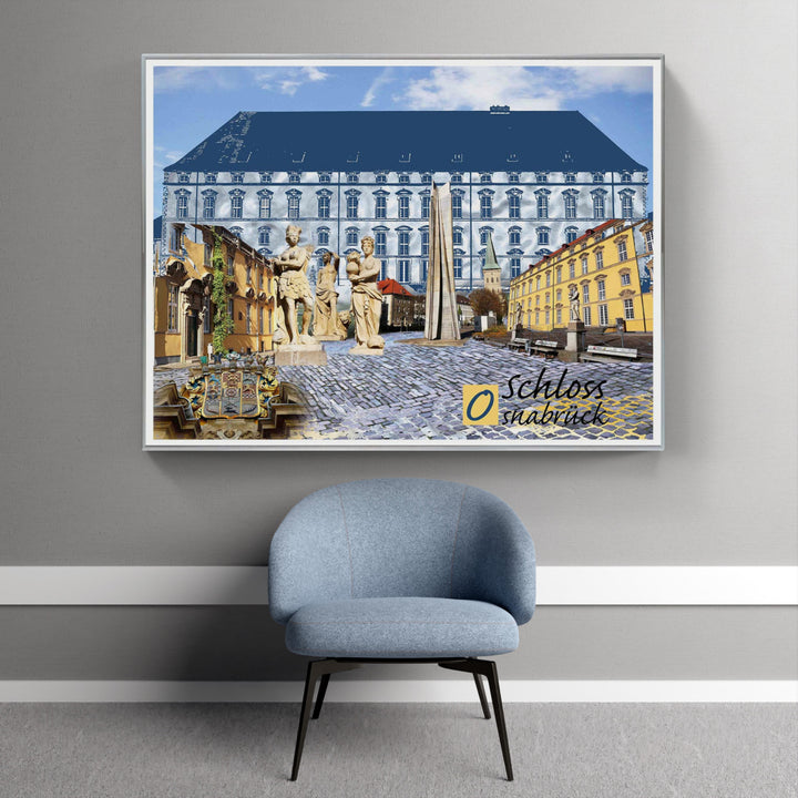 Schlossgarten Osnabrück Collage | Giclee auf Holzkeilrahmen