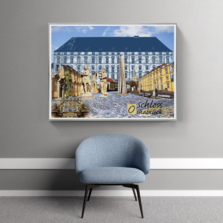 Schlossgarten Osnabrück Collage | Giclee auf Holzkeilrahmen